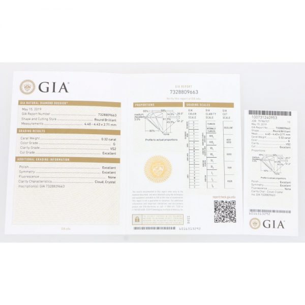 GIA Certified Three Stone Diamond Ring in Platinum