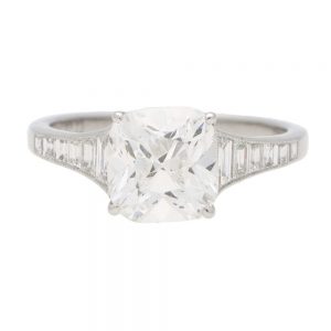 Cushion Cut Diamond Solitaire Ring