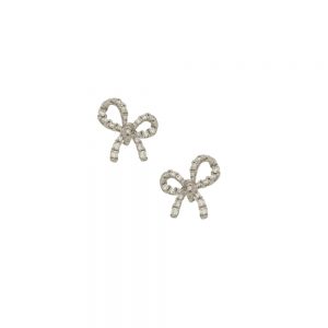 Diamond Bow Earrings, 0.40 carat total