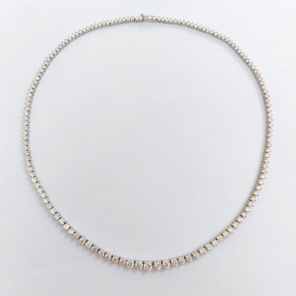 15.60ct Graduated Brilliant Cut Diamond Line Necklace