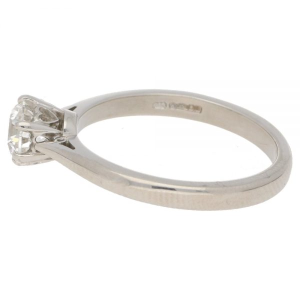 0.74ct Diamond Solitaire Engagement Ring in 18ct White Gold, with certificate