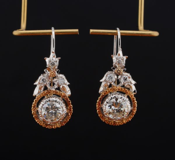 Exclusive Vintage Mario Buccellati 2.50ct Diamond Drop Earrings
