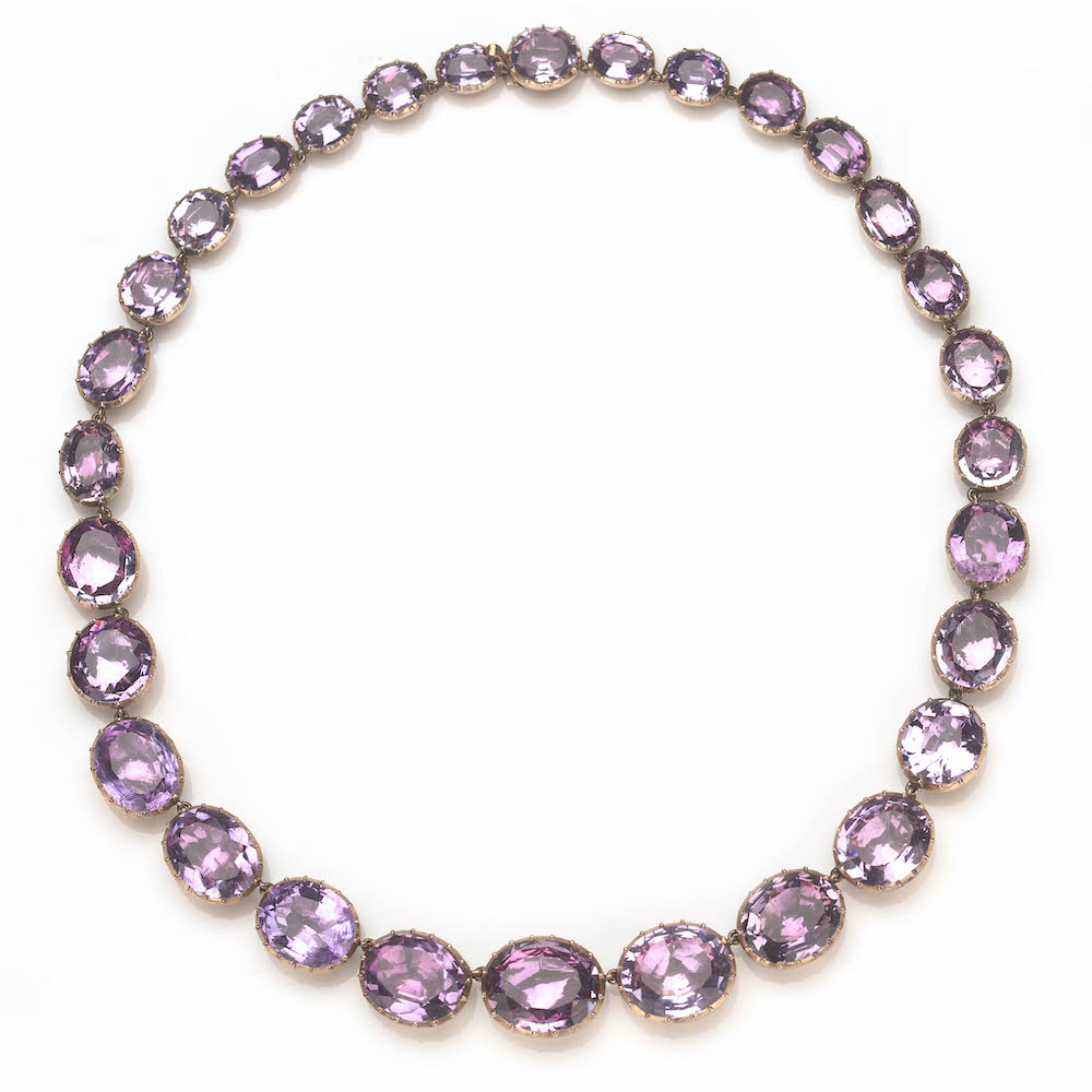 Antique Georgian Amethyst Riviere Necklace - Jewellery Discovery