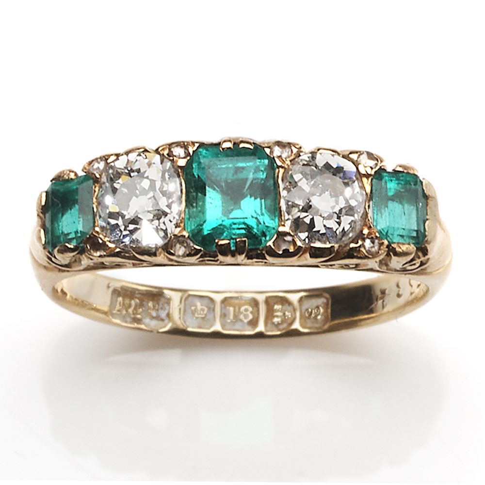 Antique Emerald Diamond Ruby Serpent Ring Circa 1930s | Hunters Fine  Jewellery