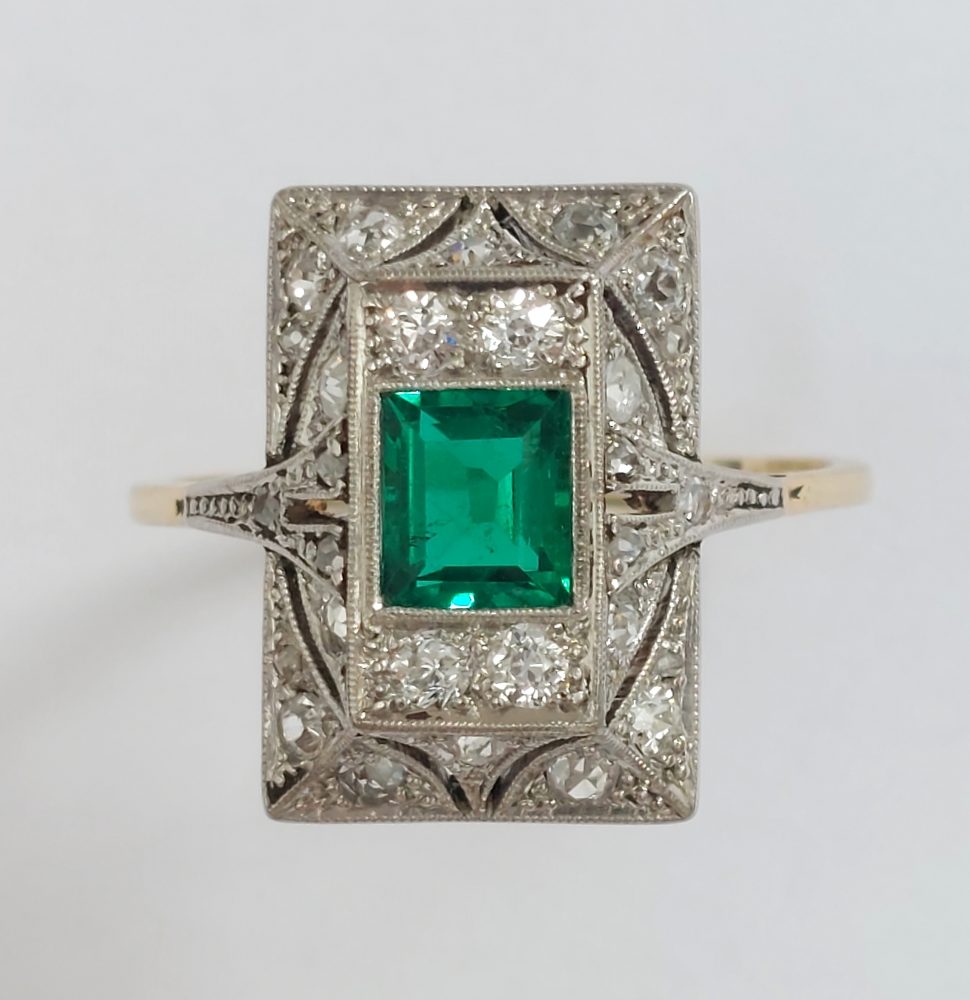 Art Deco 3Ct Emerald Green Oval Cut Antique Engagement Ring 14K Yellow Gold  Over | eBay