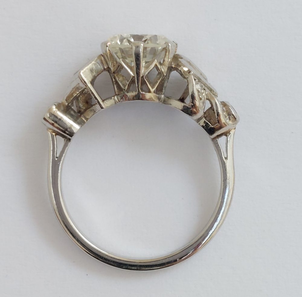 Art Deco Antique 1.61ct Old European Diamond Ring - Jewellery Discovery