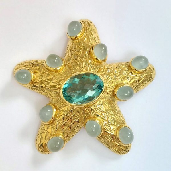 Vintage Starfish Gold Brooch