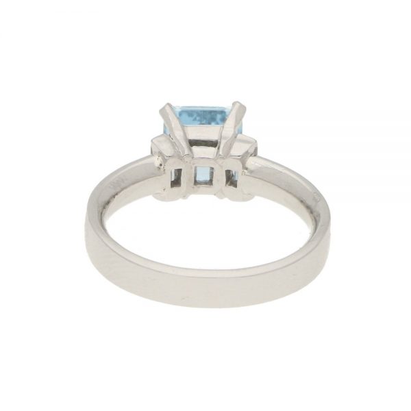 1.54ct Aquamarine and Diamond Ring in Platinum