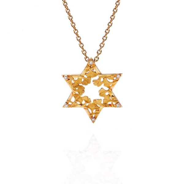 Carrera y Carrera 18ct Yellow Gold Star Pendant Necklace with Diamonds
