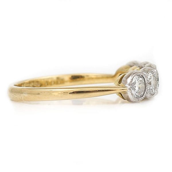 Vintage Diamond Five Stone Ring, 0.75 carat total
