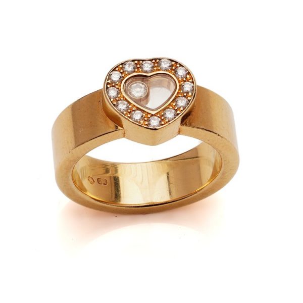 Chopard 18ct Yellow Gold Happy Diamond Ring