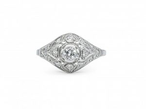 Antique Belle Epoque Diamond Platinum Ring