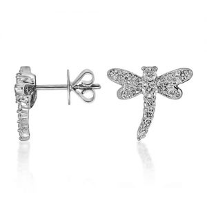 Diamond Set Dragonfly Earrings