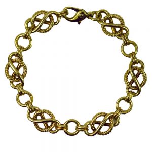 Vintage Yellow Gold Fancy Link Bracelet