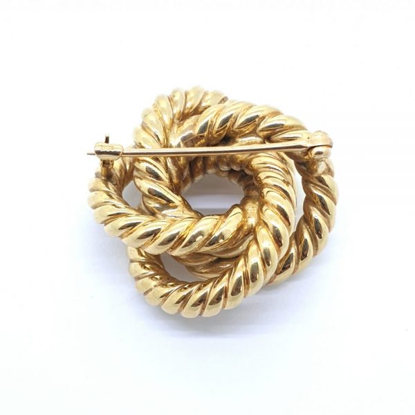 Tiffany and Co 14ct Yellow Gold Rope Knot Twist Brooch