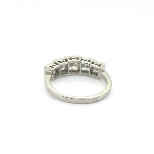 Princess Cut Diamond Five Stone Ring in Platinum, 2.30 carats