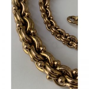 Boucheron 18ct Yellow Gold Fancy Link Chain Collar Necklace