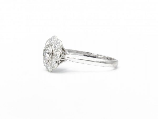 Vintage 1.70ct Diamond Daisy Cluster Ring