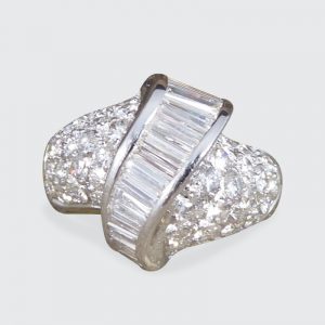 Vintage 2.00ct Dome Ribbon Twist Ring