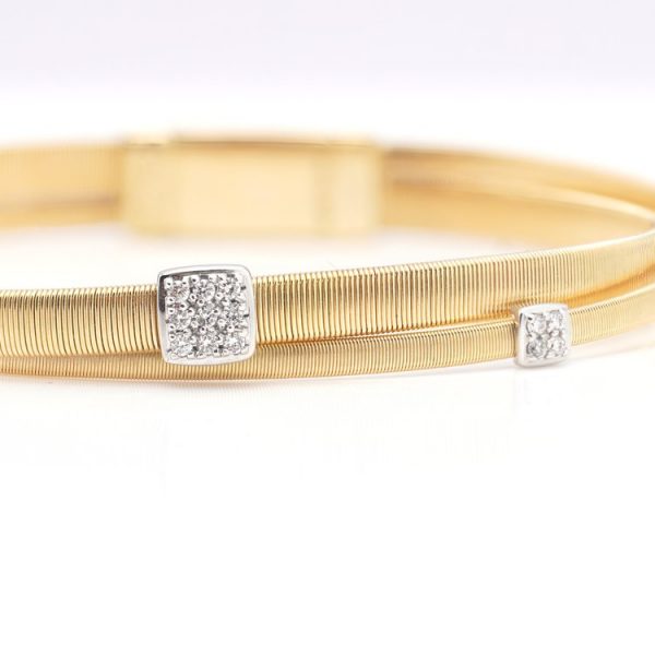 Marco Bicego Italian 18ct Yellow Gold Bracelet with Diamonds