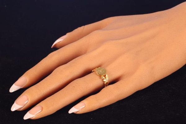 Art Nouveau Antique Gold and Rose Cut Diamond Ring