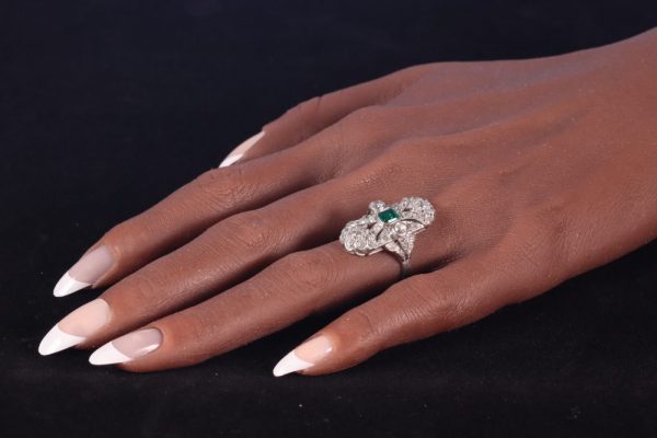 Emerald Art Deco ring