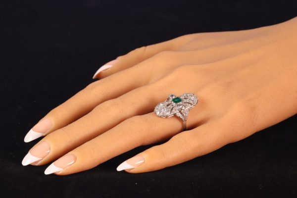 Emerald Art Deco ring