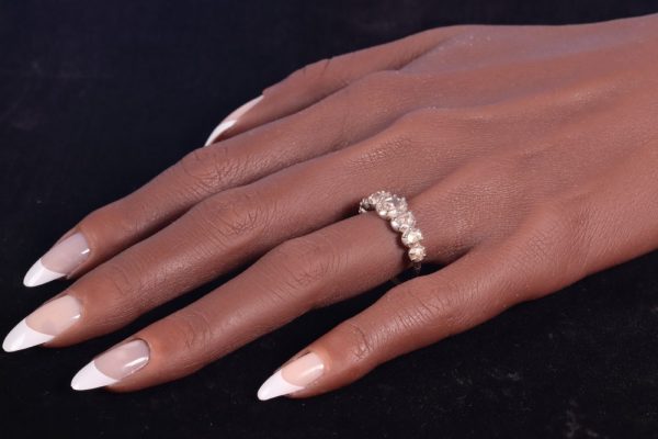 Victorian diamond ring in gold and silver.