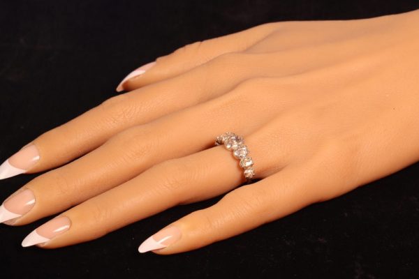 Victorian diamond ring in gold and silver.
