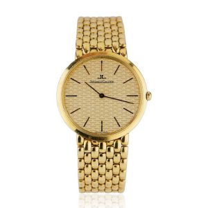 Vintage Jaeger LeCoultre 18ct Yellow Gold Ultra-Thin Quartz Watch