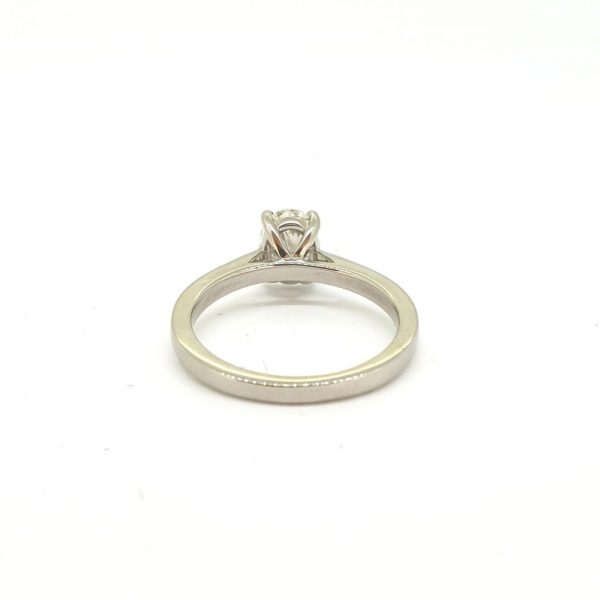 GIA Certified 1ct Oval Cut Diamond Solitaire Engagement Ring in Platinum