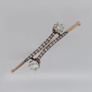 Antique 2.30ct Old Mine Cut Diamond Bangle Bracelet