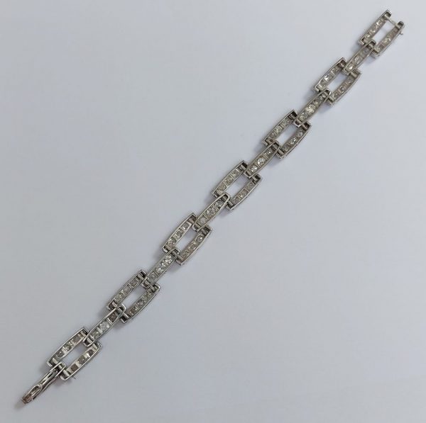 Antique Art Deco 8cts Old Mine Cut Diamond Bracelet