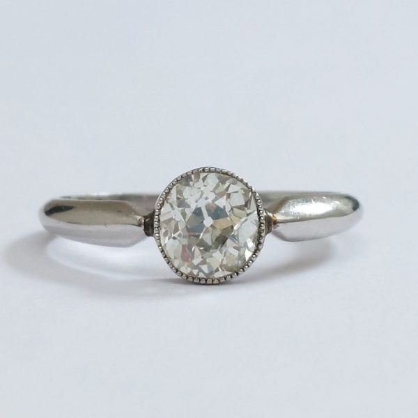 Antique Edwardian 1.15ct Old Cut Diamond Ring