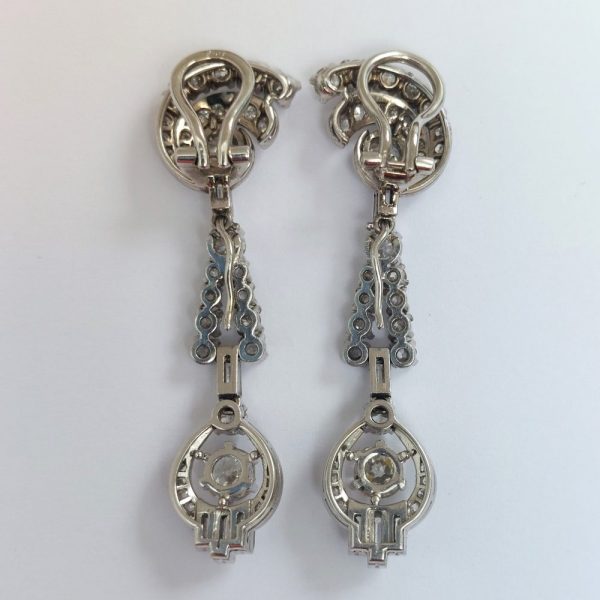 Art Deco Antique Diamond Drop Earrings