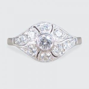 Period Art Deco Style 0.45ct Diamond Ring