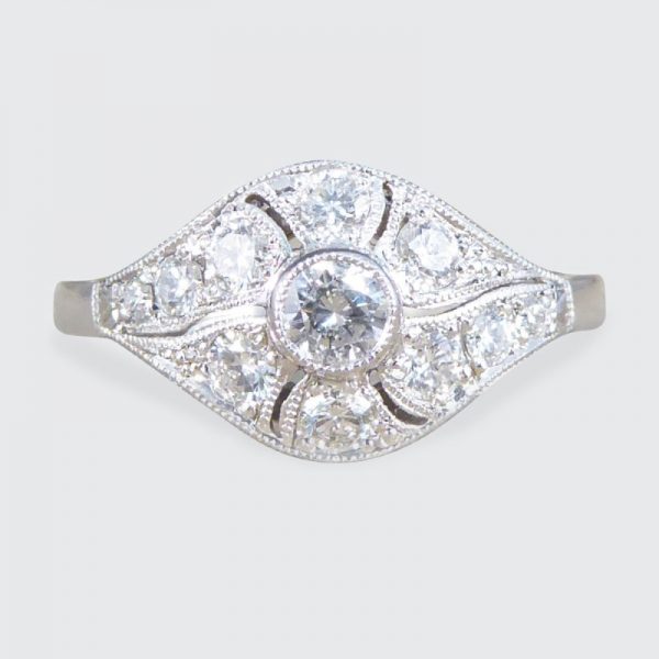 Period Art Deco Style 0.45ct Diamond Ring