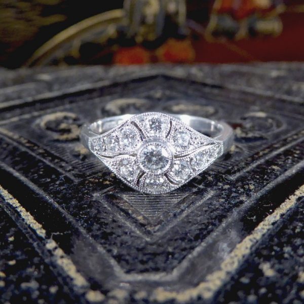 Period Art Deco Style 0.45ct Diamond Ring