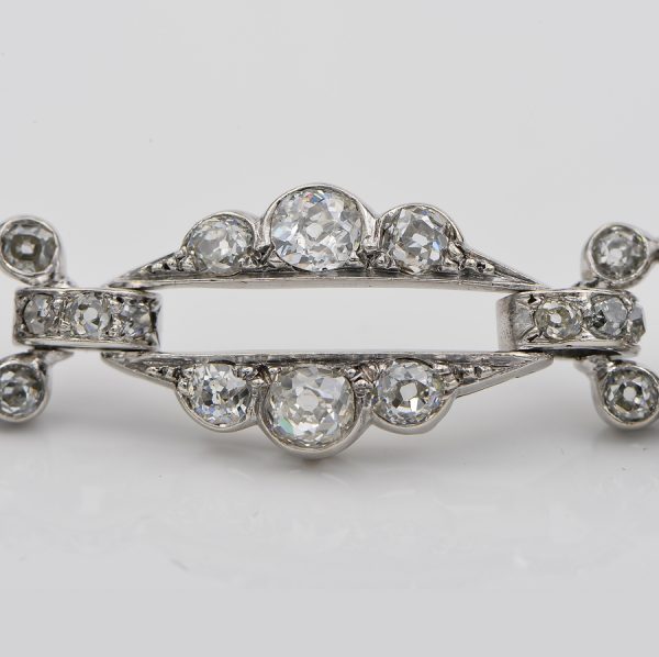 Antique Victorian 8.5ct Old Mine Cut Diamond Link Bracelet