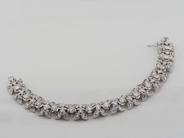 Vintage 17.25ct Diamond and Platinum Dress Bracelet, G VVS