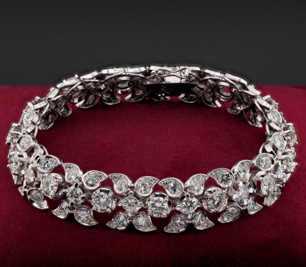 Vintage 17.25ct Diamond and Platinum Dress Bracelet, G VVS