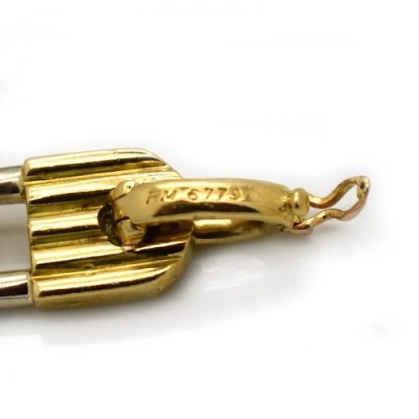 Vintage 1980s Mauboussin Bi Colour Gold Padlock Bracelet