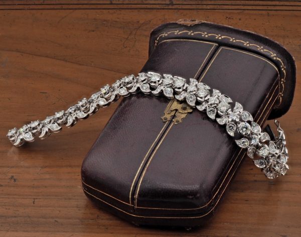 Vintage 17.25ct Diamond and Platinum Dress Bracelet, G VVS