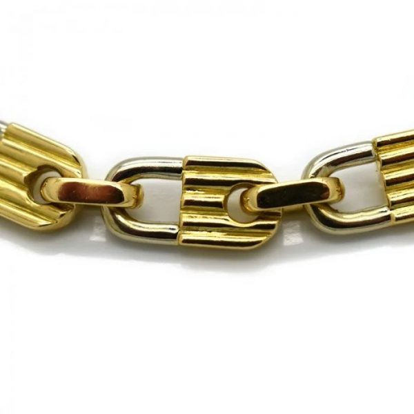Vintage 1980s Mauboussin Bi Colour Gold Padlock Bracelet