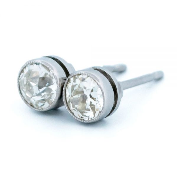 Antique Art Deco 1.10ct Diamond Stud Earrings