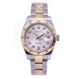 Rolex Lady Datejust 18ct Gold and Steel Watch with Diamonds