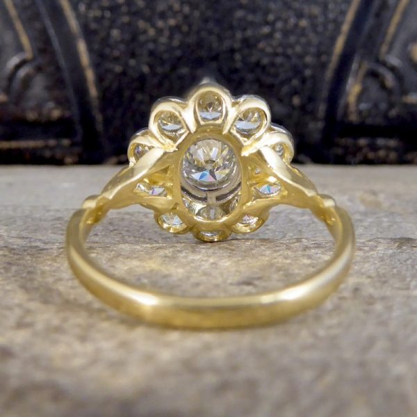 1.85ct Diamond Daisy Halo Cluster Ring