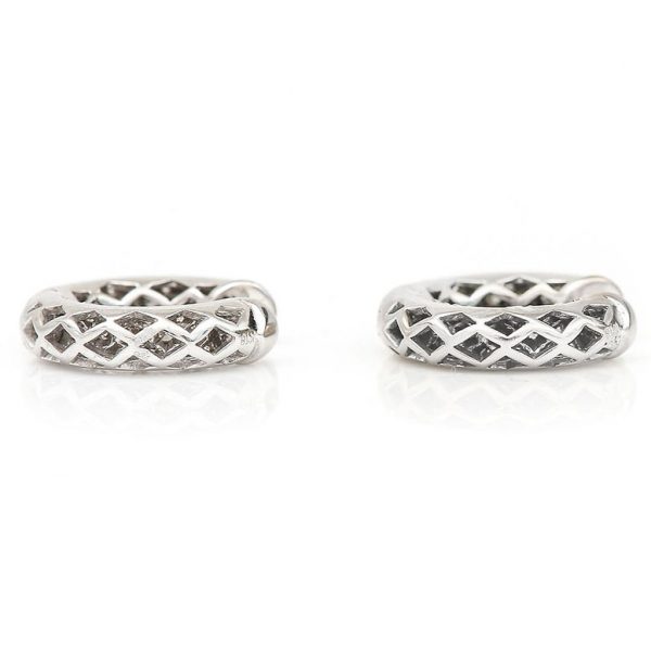 1.3ct Diamond Huggie Hoop Earrings in 18ct White Gold