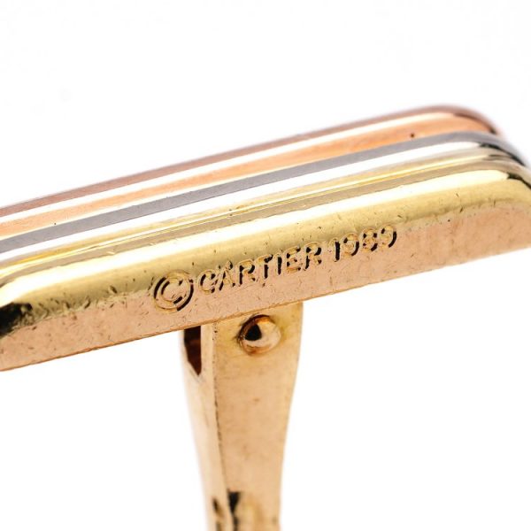 Vintage Cartier Trinity Tri Colour 18ct Gold Cufflinks, Circa 1989
