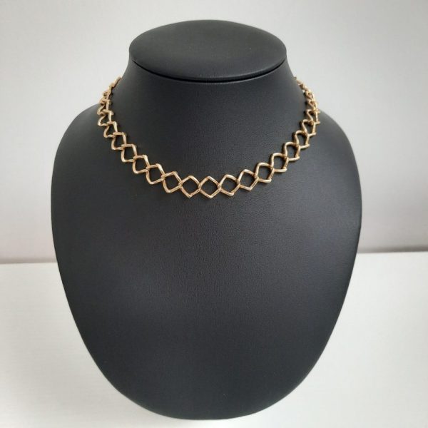 Vintage Tiffany & Co 18ct Gold Chain Diamond Link Necklace by Paloma Picasso